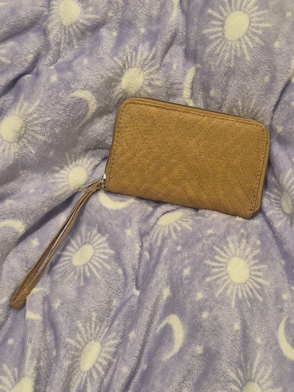 Source Unknown Quilted Wristlet in Tan
